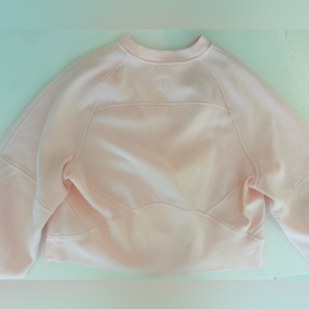 Lululemon Pink Embroidered Logo scuba Sweatshirt - Picture 2 of 2
